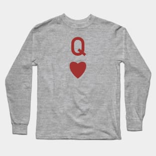 Queen of Hearts Card Long Sleeve T-Shirt